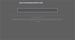 Desktop Screenshot of interviewthankyouletter.info